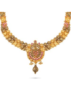 Royal Antique Peacock Necklace-hover