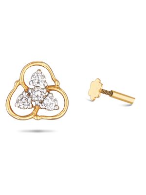 Diamond Floral Nose Pin-hover