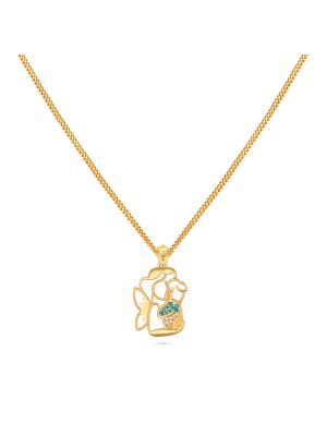 Charming Mother And Child Gold Pendant-hover