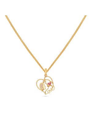 Charming Mother Child Heart Love Pendant-hover