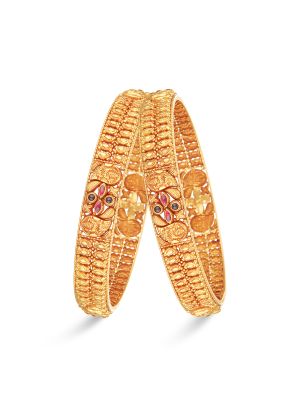 Exquisite Traditional Gold Bangle-hover