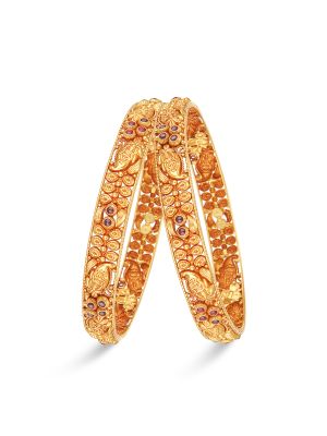 Exquisite Traditional Gold Bangle-hover