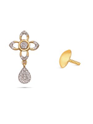 Trendy Floral Diamond Earring-hover