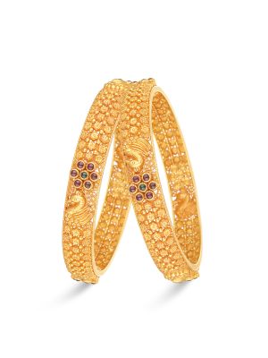 Glorious Traditional Gold Bangle-hover