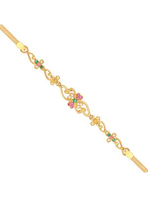 Fascinating Flower Design Gold Bracelet-hover