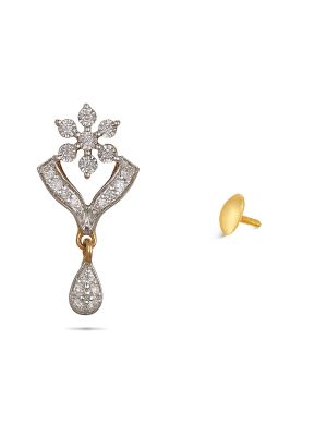 Enticing Floral Diamond Earring-hover