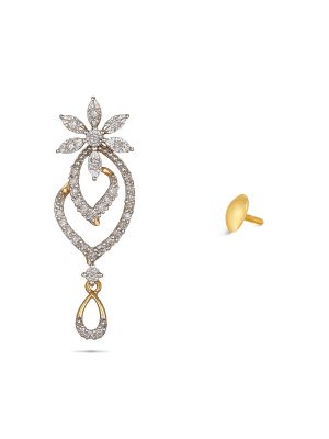 Enticing Floral Diamond Earring-hover
