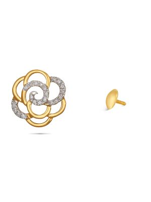 Enticing Floral Diamond Earring-hover