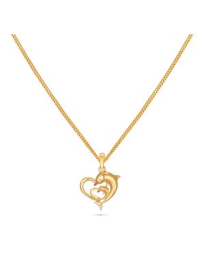 Gold Casting Dolphin Pendant-hover