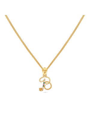 Captivating Gold Letter Pendant-hover