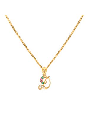 Captivating Gold Letter Pendant-hover