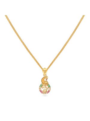 Divine Om Gold Pendant-hover