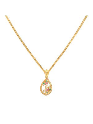 Gold Casting Flower Pendant-hover