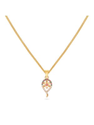 Charming Floral Gold Pendant-hover