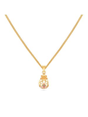 Charming Floral Gold Pendant-hover