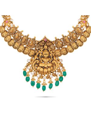 Royal Antique Temple Gold Necklace-hover