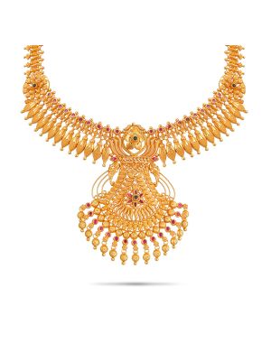 Fascinating Gold Fancy Necklace-hover