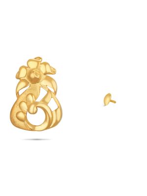 Impressive Flower Design Gold Earring-hover