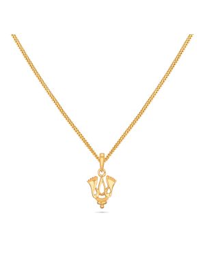 Perumal Feet Gold Pendant-hover