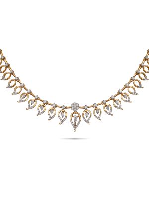Elegant and Trendy Diamond Necklace-hover