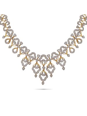 Elegant and Trendy Diamond Necklace-hover