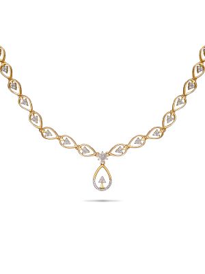 Floral Diamond Necklace-hover