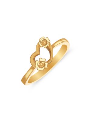 Romantic Gold Heart Ring-hover