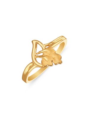 Stylish Leaf Gold Ring-hover