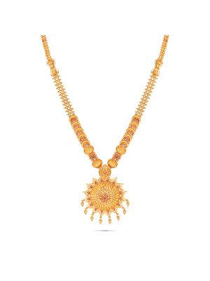 Enchanting Floral Gold Malai-hover