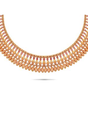 Enticing Trendy Gold Necklace-hover