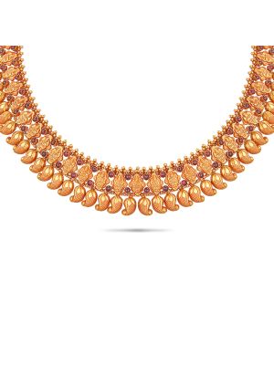 Enticing Trendy Gold Necklace-hover