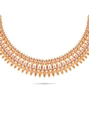 Enticing Trendy Gold Necklace-hover