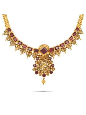 Royal Antique Peacock Necklace-hover