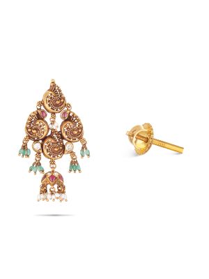 Gold Polki Earring-hover