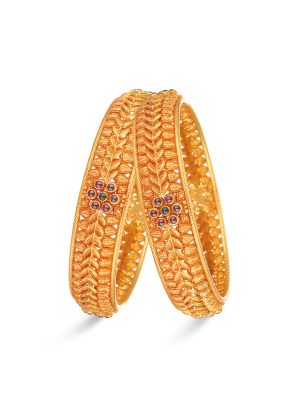 Traditional Bridal Gold Bangle-hover