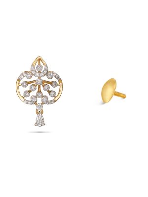 Enchanting Floral Diamond Earring-hover