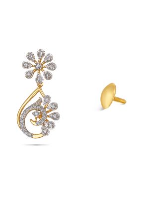 Attractive Floral Diamond Earring-hover