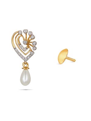Fascinating Floral Diamond Earring-hover