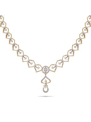 Enchanting Floral Diamond Necklace-hover