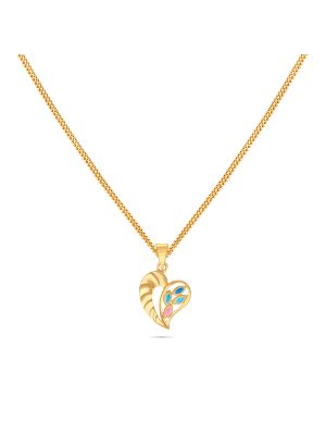 Pretty Heart Gold Pendant-hover