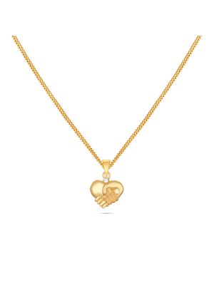 Stylish Heart Gold Pendant-hover