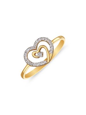 Double Heart Diamond Ring-hover