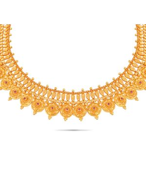 Exciting Gold Fancy Necklace-hover