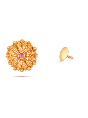 Elegant Floral Gold Earring-hover