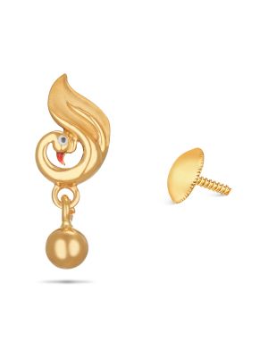 Gold Peacock Earring-hover