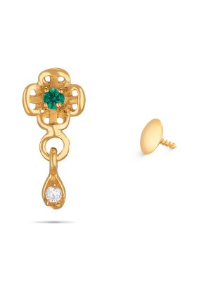 Kids Gold Flower Stud Earring-hover