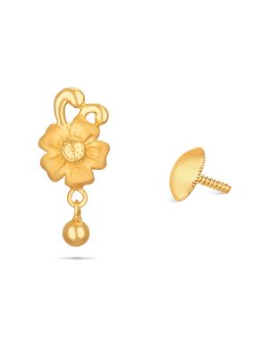 Elegant Floral Gold Earring-hover