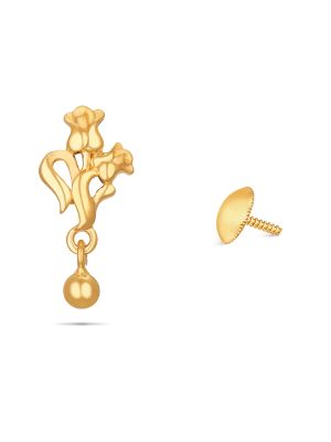 Elegant Gold Flower Earring-hover