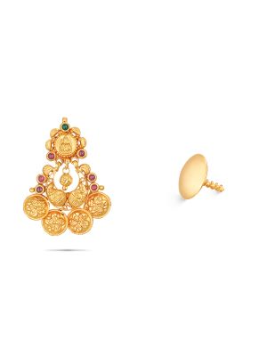 Traditional Floral Gold Earring-hover