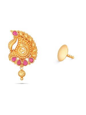 Gold Peacock Earring-hover